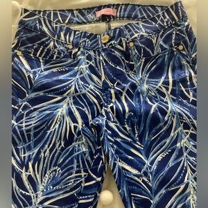 Lilly Pulitzer Blue Leaf Jeans
